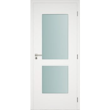  Beltéri ajtó CPL STANDARD, üveges,   La-2 üvegezés, fehér CPL felület