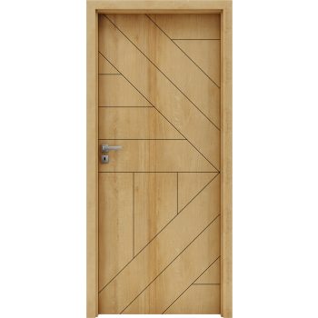 Linea Valle-14 Decorato dekor felületű ajtó mart  mintás ajtólap európai tölgy