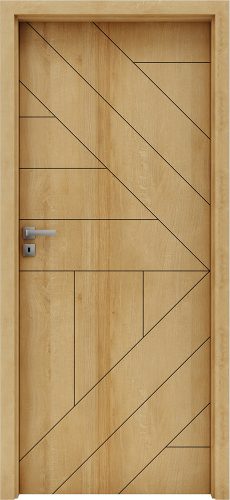 Linea Valle-14 Decorato dekor felületű ajtó mart  mintás ajtólap európai tölgy