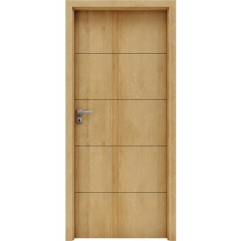 Linea Valle-1 Decorato dekor felületű ajtó mart  mintás ajtólap európai tölgy