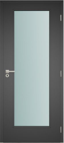 Beltéri ajtó CPL STANDARD, üveges,   In-1 üvegezés, gyémánt szürke CPL felület
