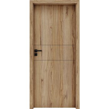 Linea Valle2 Decorato dekor felületű ajtó mart  mintás ajtólap őszi tölgy szín