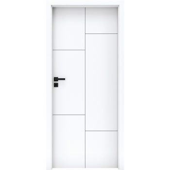 Linea Valle-9 Decorato dekor felületű ajtó mart  mintás ajtólap fehér szín