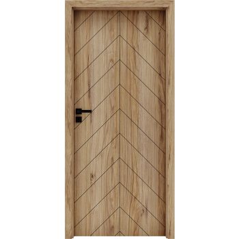 Linea Valle-13 Decorato dekor felületű ajtó mart  mintás ajtólap őszi tölgy szín