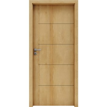 Linea Valle-7 Decorato dekor felületű ajtó mart  mintás ajtólap európai tölgy