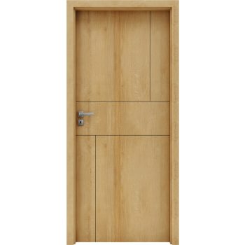 Linea Valle-10 Decorato dekor felületű ajtó mart  mintás ajtólap európai tölgy szín